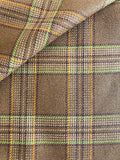 PFS039 - 100% Wool Tweed Check - Brown/Green/Orange (2.0m)