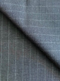 PFS023 - 60% Kid Mohair 40% Wool Pinstripe Plain Weave Suiting - Steel Blue (3.4m)