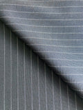 PFS018 - 100% Extrafine Wool Dual Pinstripe Suiting - Navy/White (4.5m)