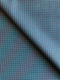 PFS066 - Fine Worsted Gingham Suiting - Dark Teal (5.2m)