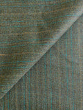 PFS046 - 100% Wool Twist Tweed Stripe - Green/Brown/Blue/Orange (3.1m)