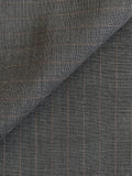 PFS031 - Super 120s & Summer Kid Mohair Plain Weave Pinstripe Suiting - Dark Grey/Red (3.3m)