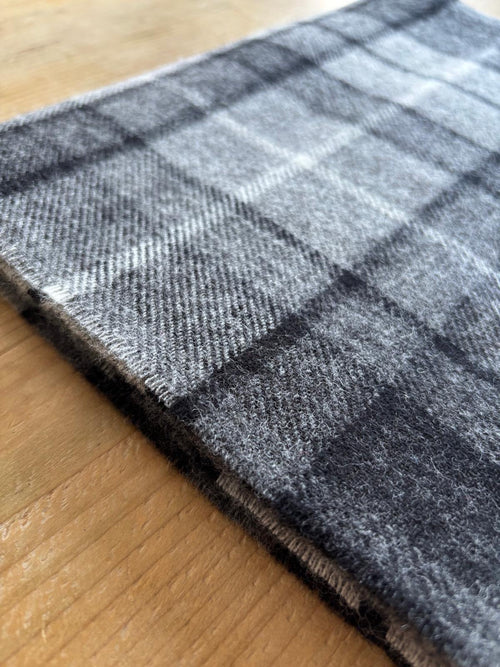 Pennine Scarf - Grey Tonal Check