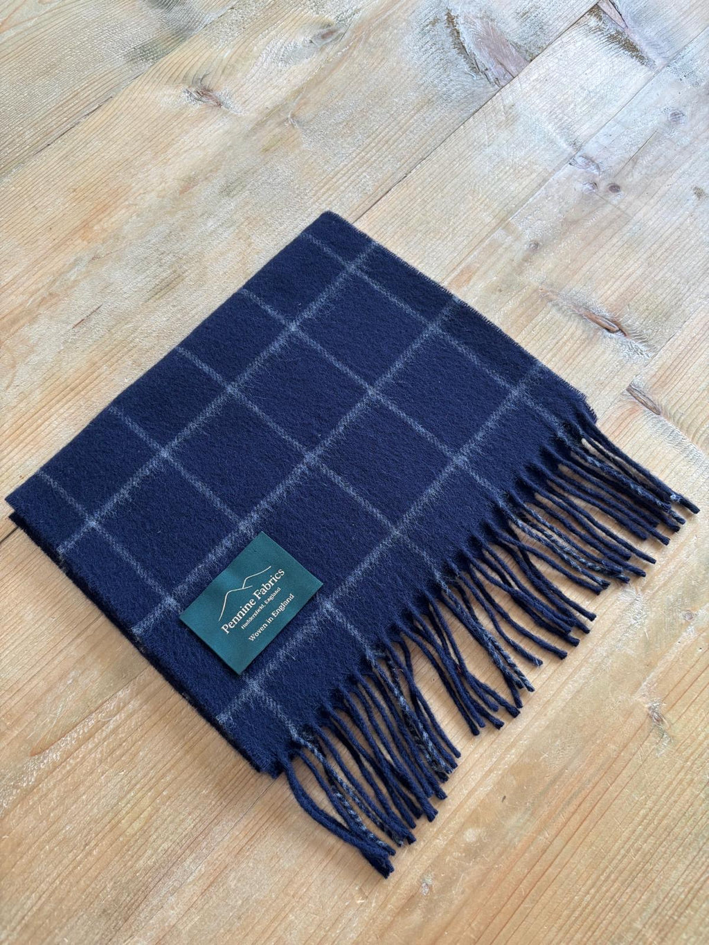 Pennine Scarf - Navy Windowpane
