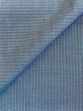 PFS033 - Super 100s & Kid Mohair Dual Pinstripe Plain Weave Suiting - Grey/Blue (4.0m)