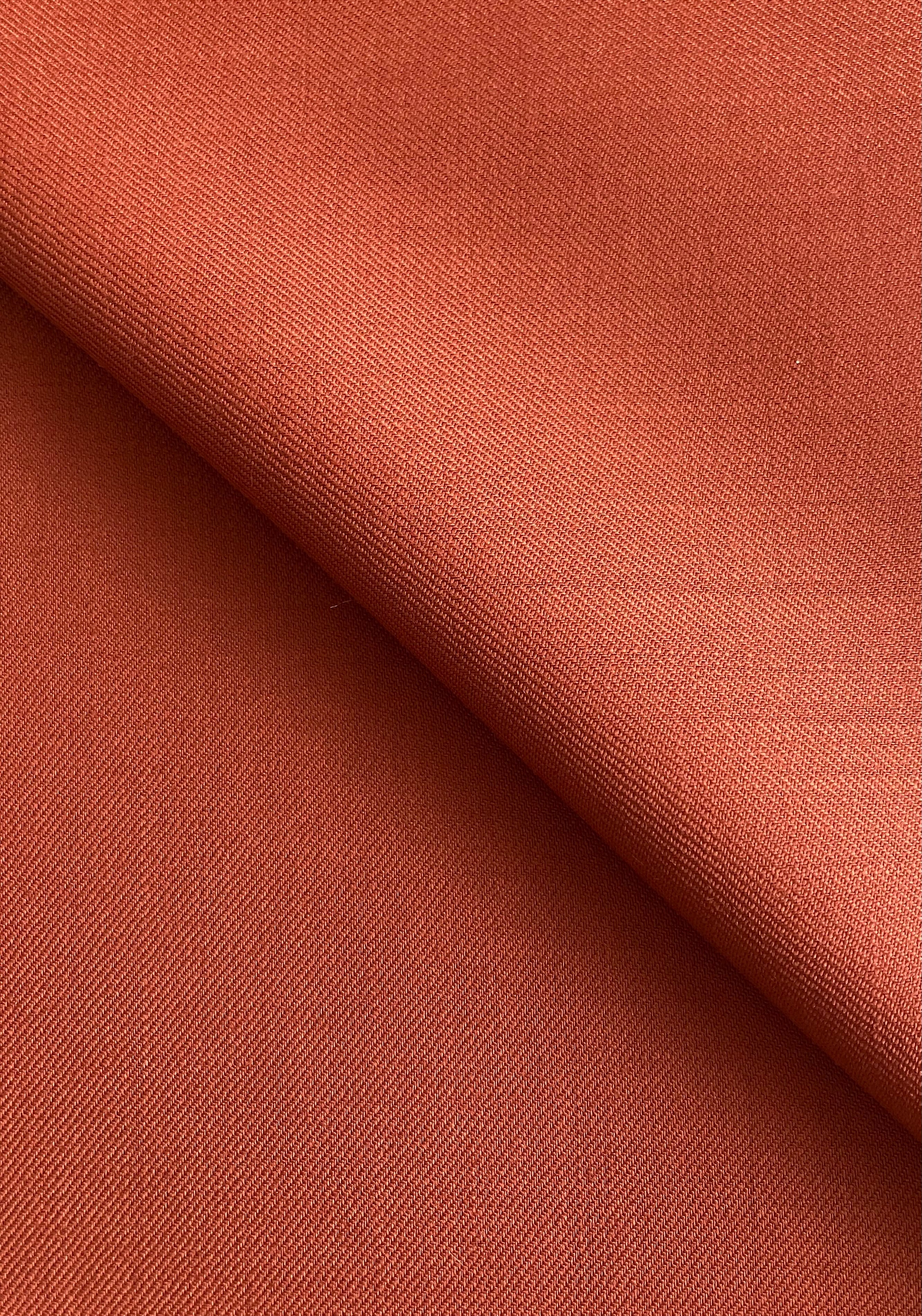 PFS026 - 100% Wool Worsted Twill Suiting - Burnt Orange (5.0m)