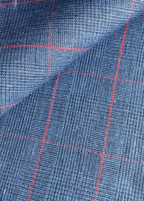 PF163 Irish Linen - Navy Blue / Red