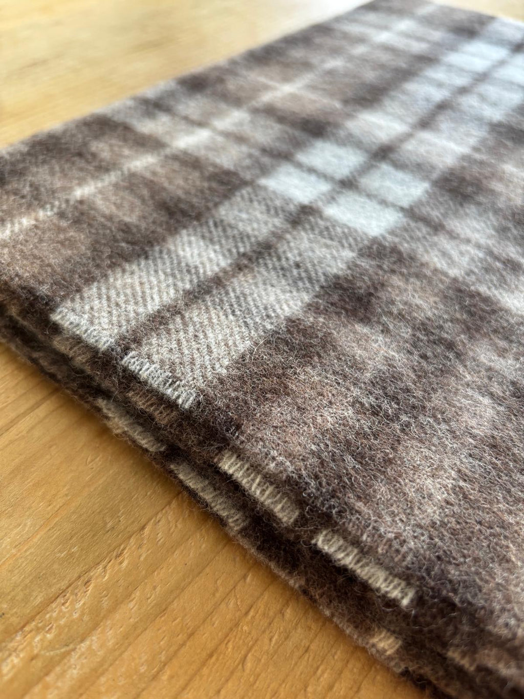 Pennine Scarf - Mocha Check