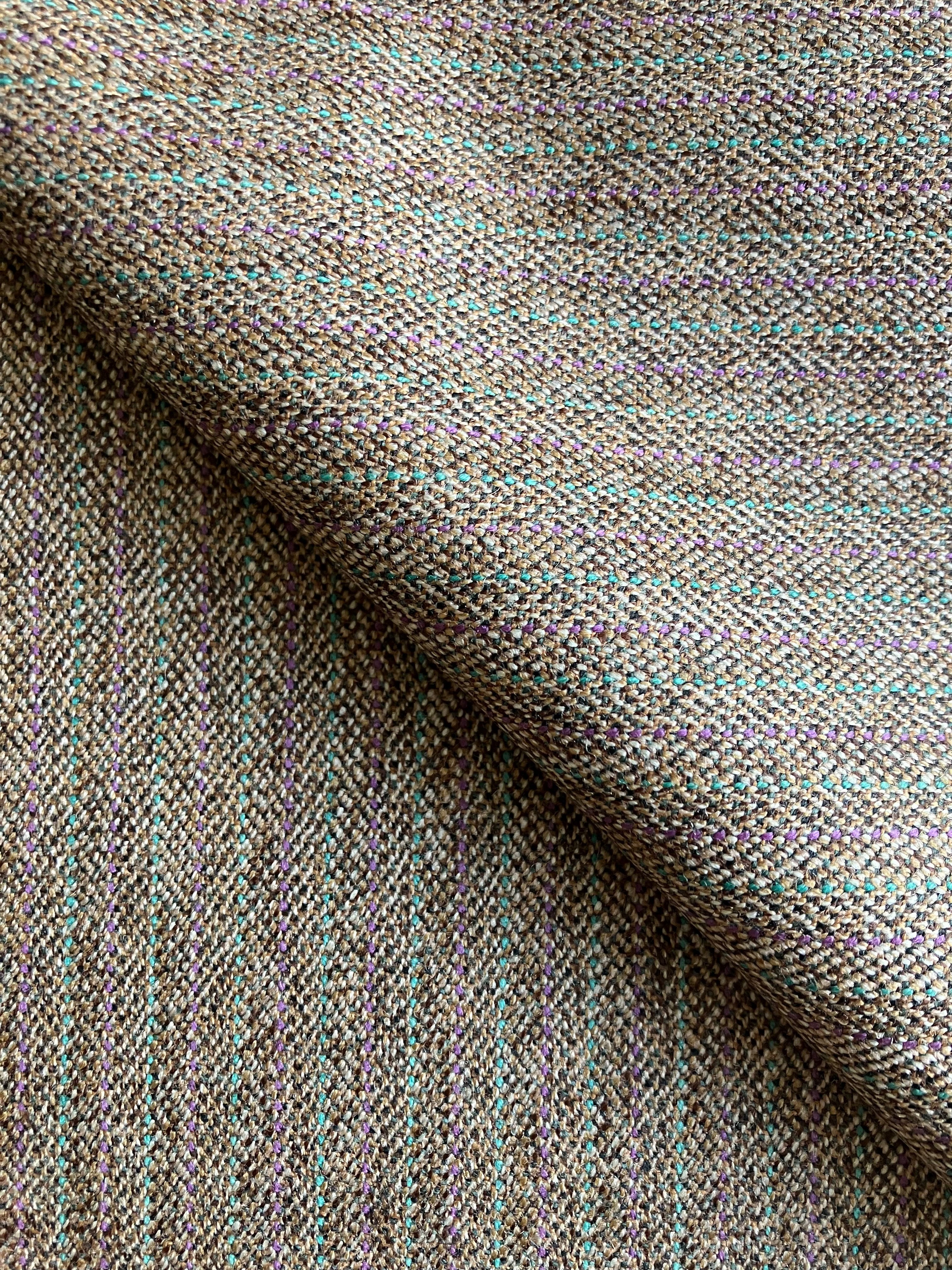 PFS057 - 100% Wool Herringbone Stripe Tweed Suiting - Mole Brown (3.15m)
