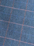 PFS049 - 100% Lambswool Herringbone Jacketing - Navy/Red/Orange (4.5m)