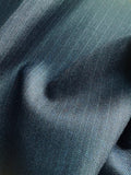 PF204 Pure Wool Herringbone Suiting - Navy
