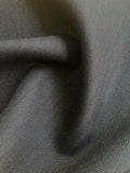 PF201 Pure Wool Herringbone Suiting - Dark Brown/Blue Pin