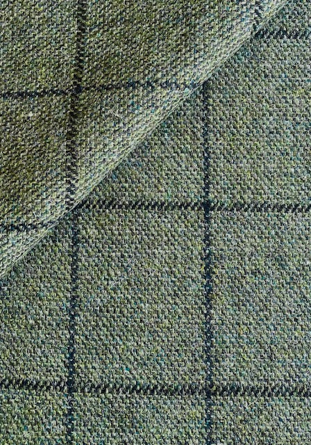 PF189 - Windowpane Yorkshire Tweed - Green/Black