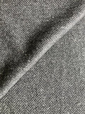 PF135 Pure Wool Herringbone Tweed - Charcoal / Light Nep
