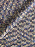 PF159 Pure Wool Herringbone Tweed - Navy/Rust with Multicolour Nep