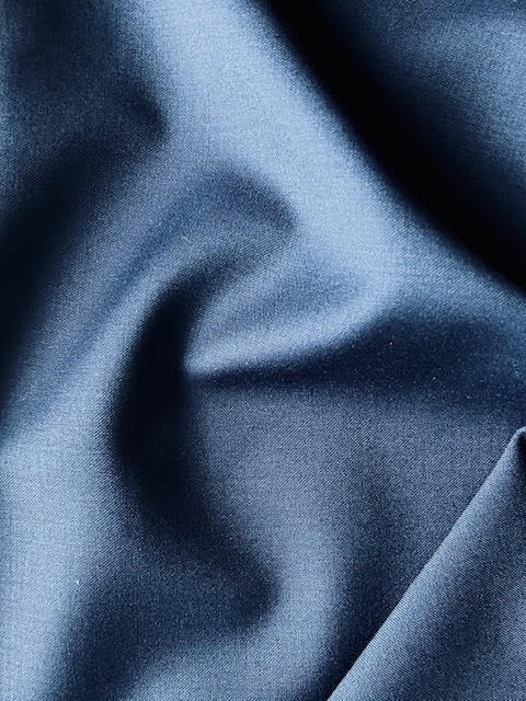 PF161 Super 130s All Wool Suiting - Navy Blue Twill