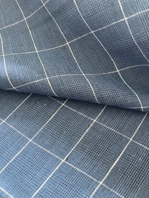 PF164 Irish Linen - Navy Blue / White